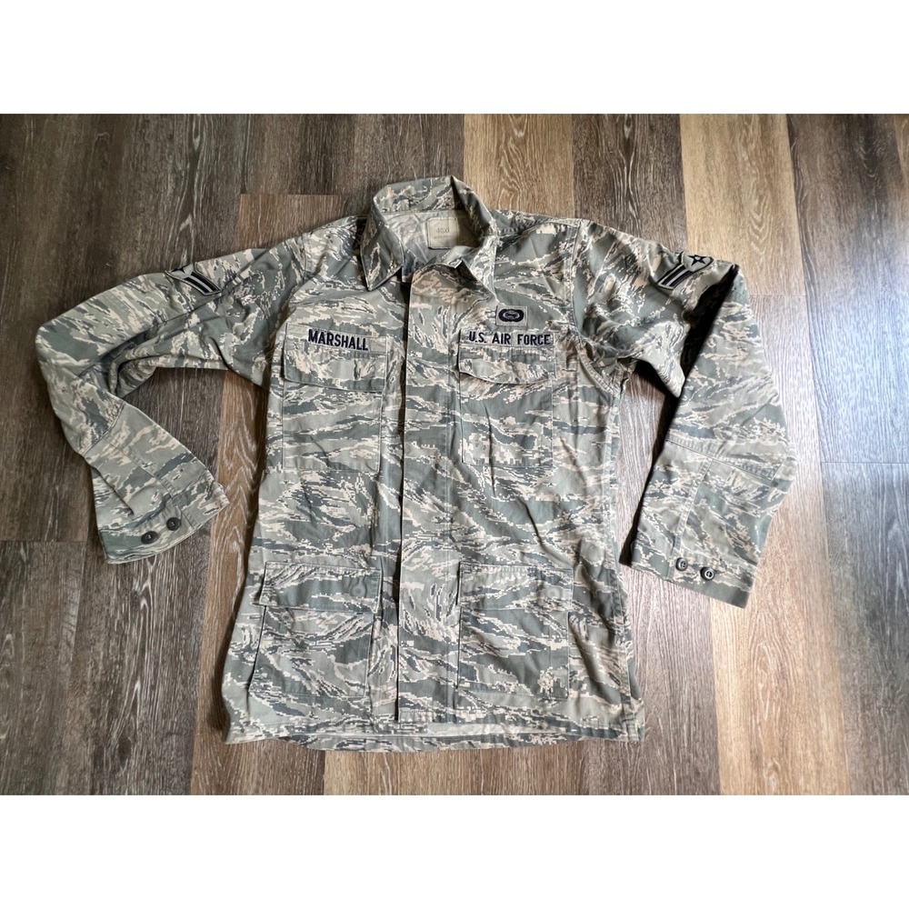 US Air Force Military Field Jacket Mens‎ 40XL Gray Digital Tiger Stripe ABU Coat
